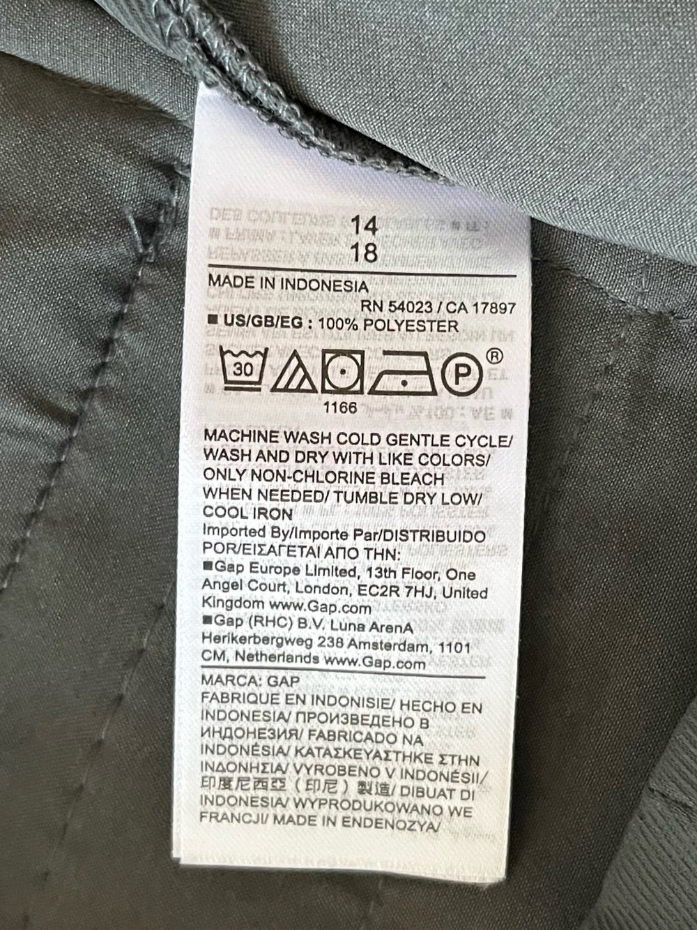GAP Wide Leg Trouser Pants Grey Size 14 NWT High Rise - Picture 9 of 10